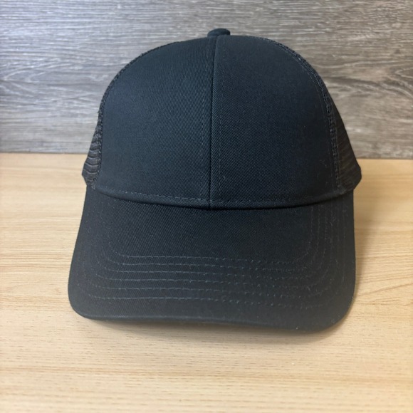 Port Authority Other - Port Authority Hat Cap Strap Back Black Blank Mesh Back Adjustable
